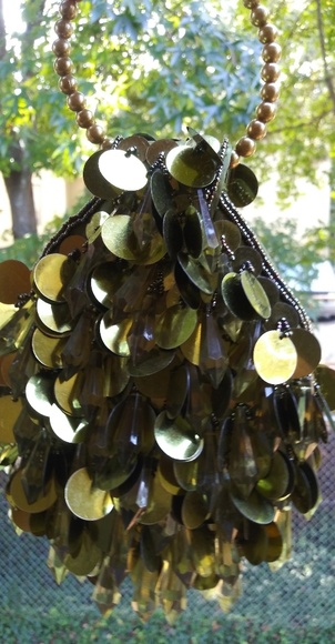 Green Vintage Hand Bag - Picture 1 of 5